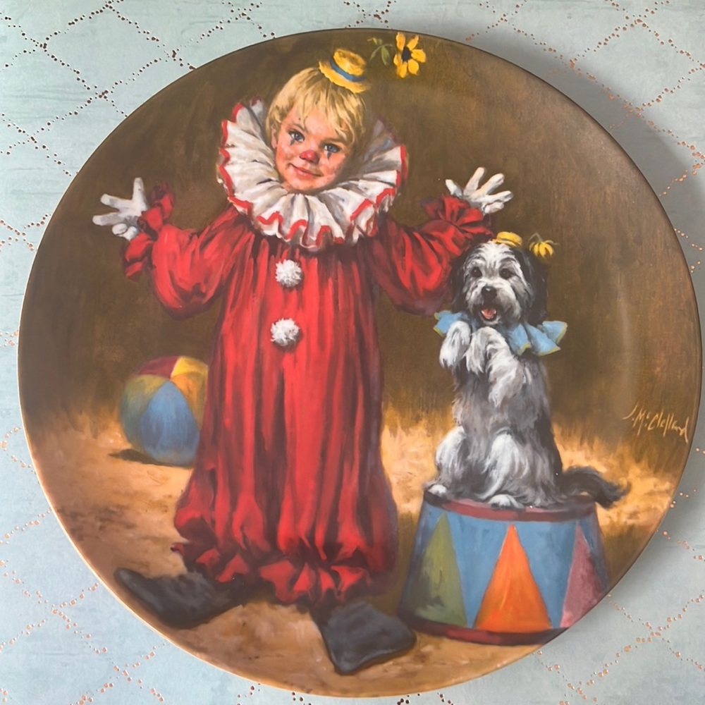 RECO “TOMMY THE CLOWN” PLATE JOHN MCCLELLAND CHILDRENS CIRCUS Knowles 1982